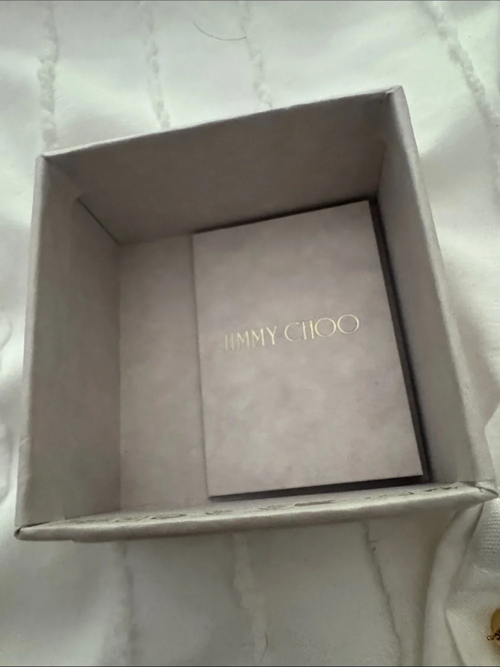 Jimmy Choo Gold finish Auri Earrings with White Pearls and Crystal Studs - Picture 2 of 5
